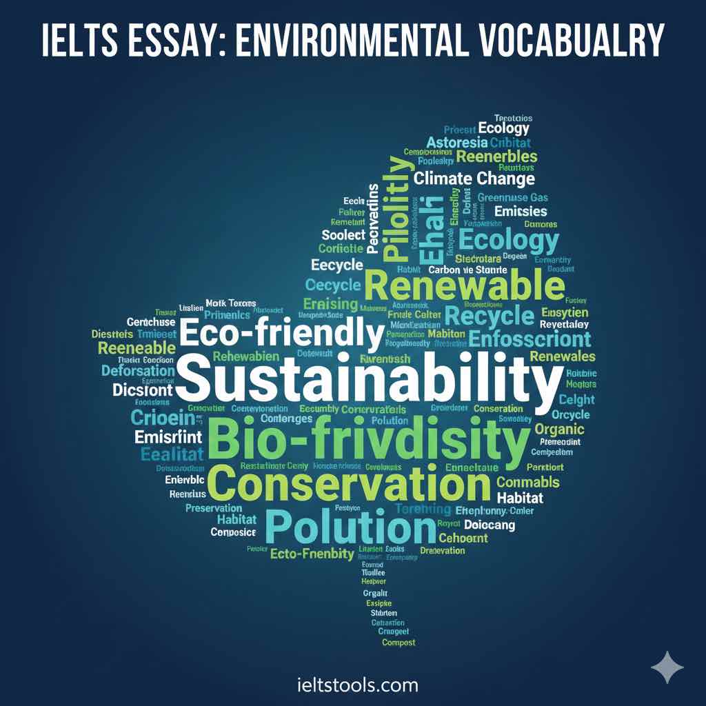 [تصویر: ابر کلمات (Word Cloud) شامل واژگان محیط‌زیستی استفاده شده در مقاله]